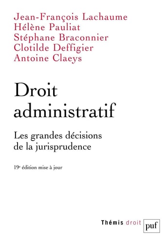 ROIT ADMINISTRATIF. LES GRANDES DECISIO, de Jean-François Lachaume | portada del libro
