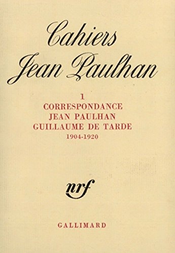 CORRESPONDANCE, de Jean Paulhan | portada del libro