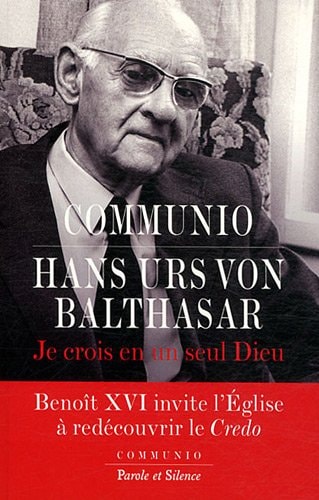 JE CROIS EN UN SEUL DIEU, de Hans Urs von Balthasar | portada del libro