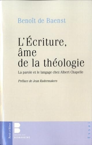 L ECRITURE AME DE LA THEOLOGIE, de Benoît de Baenst | portada del libro
