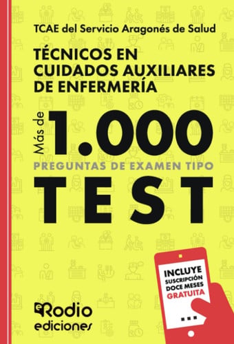 TCAE SERVICIO ARAGON SALUD TECNICO CUIDADO AUXILIAR ENFERME, de Ediciones Rodio | portada del libro