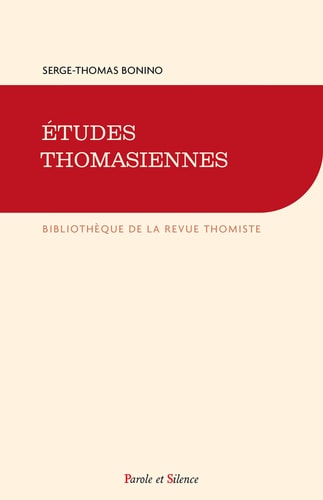 ETUDES THOMASIENNES, de Serge-Thomas Bonino | portada del libro