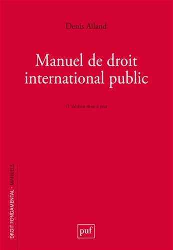 ANUEL DE DROIT INTERNATIONAL PUBLIC, de Denis Alland | portada del libro