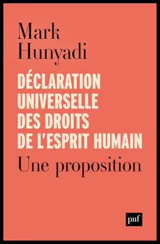 ECLARATION UNIVERSELLE DES DROITS DE L', de Mark Hunyadi | portada del libro