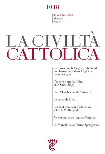 CIVILTA CATTOLICA OCTOBRE 2018, de Antonio Spadaro  sj | portada del libro