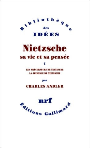 NIETZSCHE SA VIE ET SA PENSEE T1, de Charles Andler | portada del libro