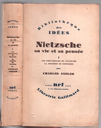 NIETZSCHE SA VIE ET SA PENSEE T2, de Andler | portada del libro