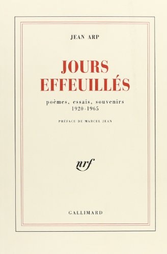 JOURS EFFEUILLES, de Arp | portada del libro
