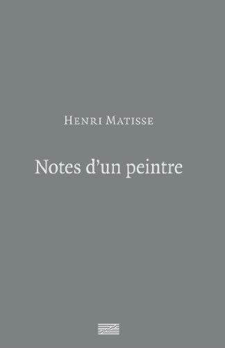 Matisse - Notes d'un peintre, de Henri Matisse | portada del libro