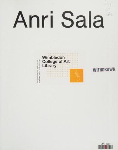 ANRI SALA, de MACEL CHRISTINE | portada del libro