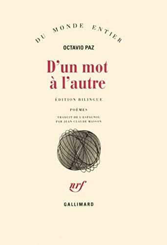 D'UN MOT A L'AUTRE, de Octavio Paz | portada del libro