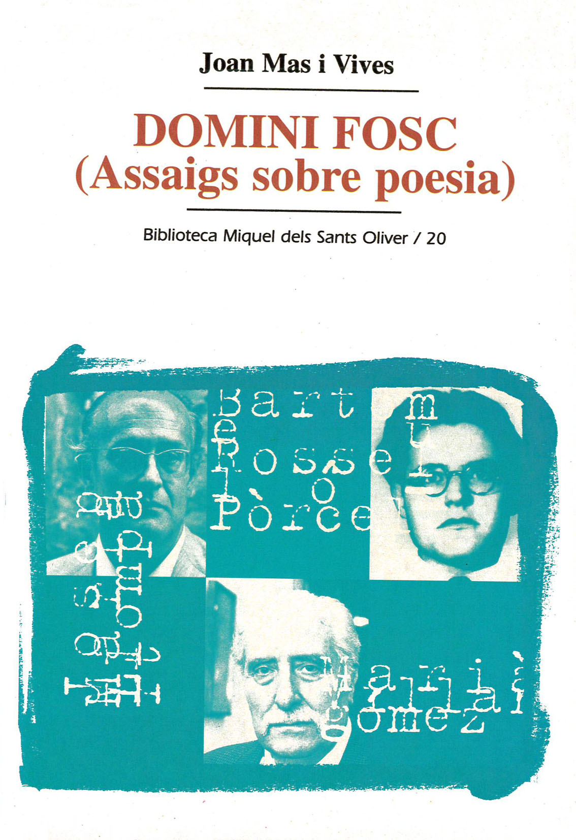 Domini fosc (Assaigs sobre poesia), de JOAN MAS | portada del libro