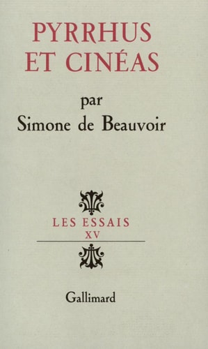 PYRRHUS ET CINEAS, de Simone de Beauvoir | portada del libro