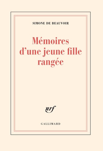 MEMOIRES D'UNE JEUNE FILLE RANGEE, de Simone de Beauvoir | portada del libro