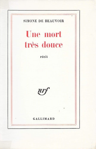 UNE MORT TRES DOUCE, de Beauvoir | portada del libro