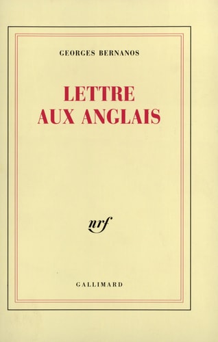 LETTRE AUX ANGLAIS, de Bernanos | portada del libro