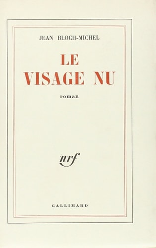 LE VISAGE NU, de Bloch-Michel | portada del libro