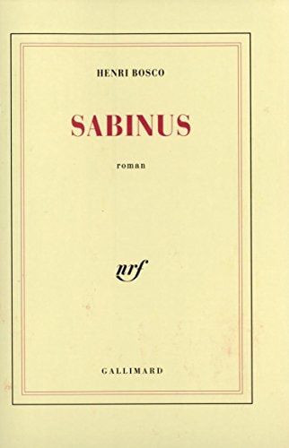 SABINUS, de Bosco | portada del libro