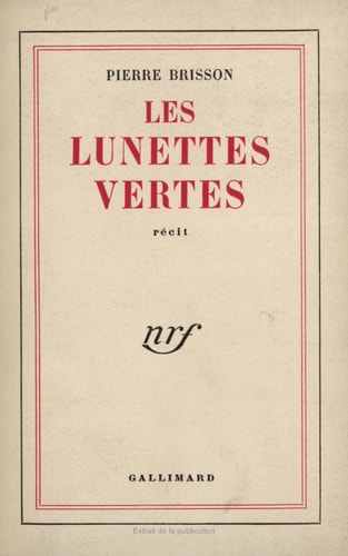 LES LUNETTES VERTES, de Brisson | portada del libro