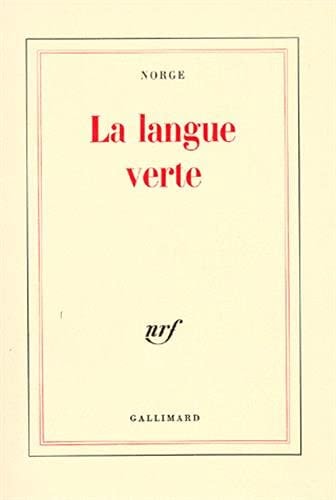 LA LANGUE VERTE, de Norge | portada del libro