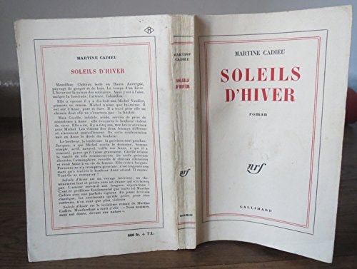 SOLEILS D'HIVER, de Cadieu | portada del libro