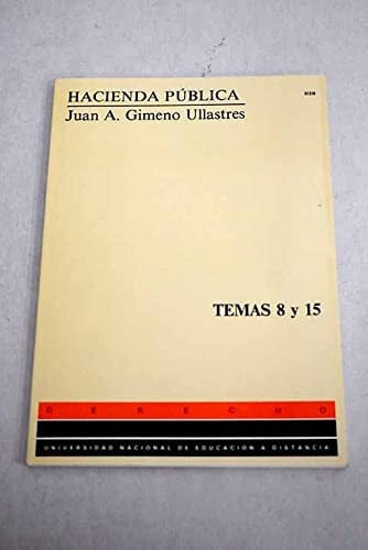 Hacienda pública I, de GIMENO | portada del libro