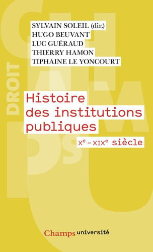 ISTOIRE DES INSTITUTIONS PUBL, de HAMON#SERRA#SOLEIL | portada del libro