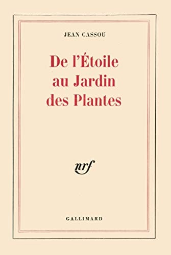 DE L'ETOILE AU JARDIN DES PLANTES, de Cassou | portada del libro