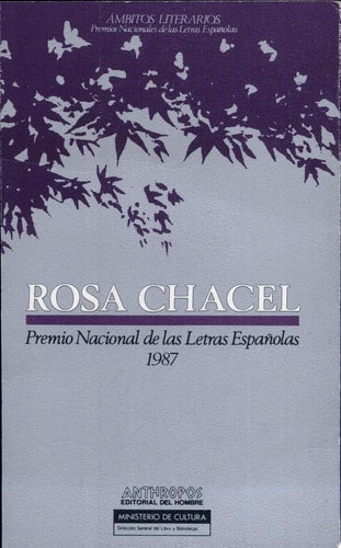 ROSA CHACEL PREMIO NACIONAL LETRAS ESPAÑOLAS 1987, de AA.VV. | portada del libro