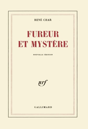 FUREUR ET MYSTERE, de Char | portada del libro