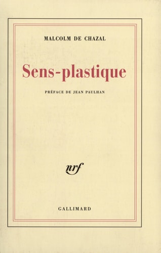 SENS-PLASTIQUE, de Malcolm de Chazal | portada del libro