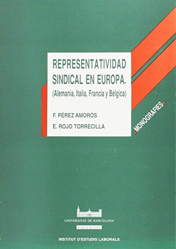 Representatividad sindical en Europa, de Pérez Amorós | portada del libro