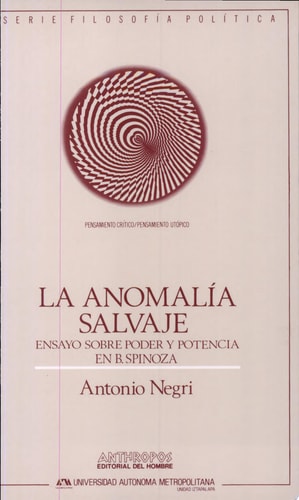 La anomal¡a salvaje, de Antonio Negri | portada del libro