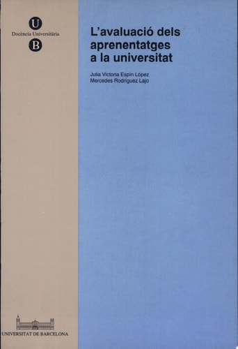 Avaluació dels aprenentatges a la universitat, L', de Julia-Victoria Espín | portada del libro