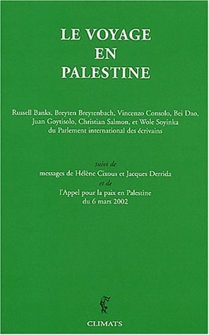 LE VOYAGE EN PALESTINE, de International Parliament of Writers | portada del libro