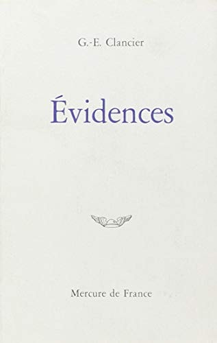 EVIDENCES, de Clancier | portada del libro
