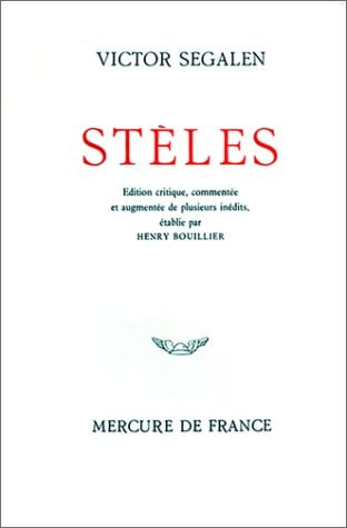 STELES, de Segalen | portada del libro