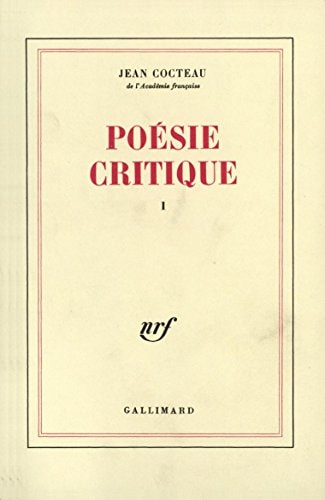 POESIE CRITIQUE T1, de Jean Cocteau | portada del libro