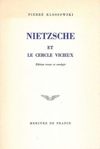 NIETZSCHE ET LE CERCLE VICIEUX, de Klossowski | portada del libro