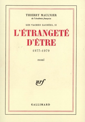 L'ETRANGETE D'ETRE, de Thierry Maulnier | portada del libro