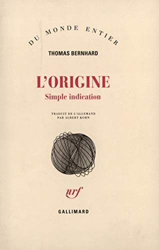L'ORIGINE, de Thomas Bernhard | portada del libro