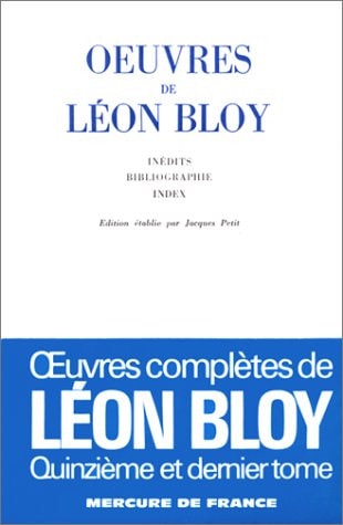 OEUVRES T15, de Léon Bloy | portada del libro