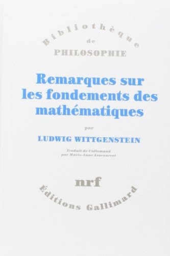 REMARQUES SUR LES FONDEMENTS DES MATHEMATIQUES, de Ludwig Wittgenstein | portada del libro