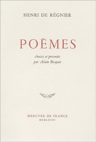 POEMES, de Régnier | portada del libro