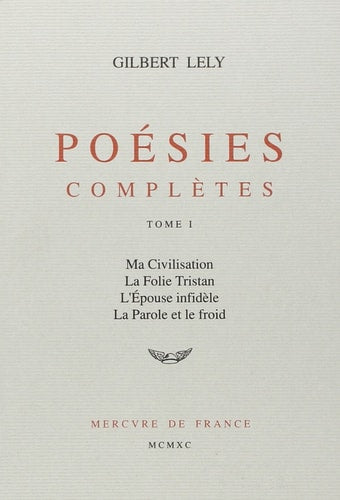 POESIES COMPLETES T1, de Gilbert Lély | portada del libro
