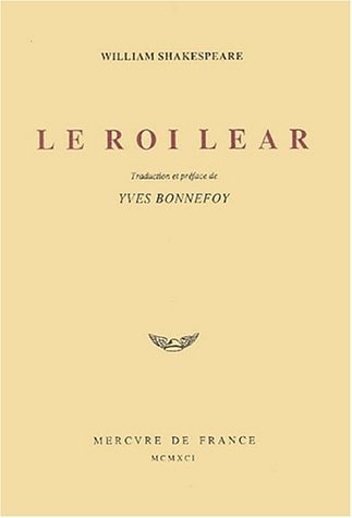 LE ROI LEAR, de William Shakespeare | portada del libro