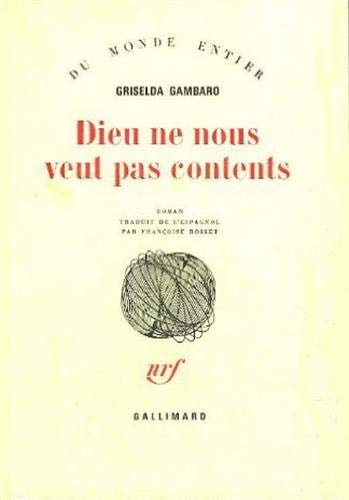DIEU NE NOUS VEUT PAS CONTENTS, de Griselda Gambaro | portada del libro