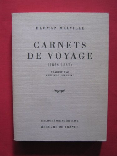 CARNETS DE VOYAGE, de Herman Melville | portada del libro