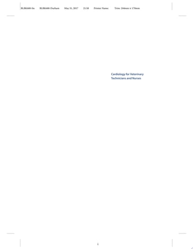 CARDIOLOGY FOR VETERINARY TECHNICIANS AND NURSES, de H. Edward Durham | portada del libro
