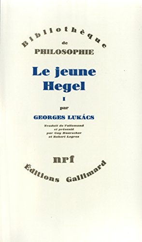 LE JEUNE HEGEL T1, de György Lukács | portada del libro
